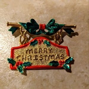 Vintage A.J.C Christmas BROOCH